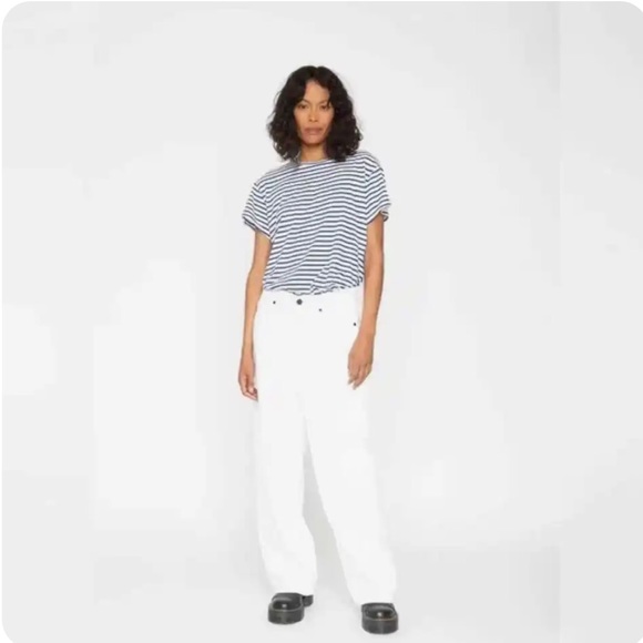 NWT Dust White Sandrine Rose Wide Curve Leg Pants sz 24 - Picture 4 of 15